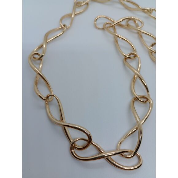 Vintage ALM Soho Gold Tone Infinity .:* 24-27" Chain Necklace *:. - Picture 4 of 8